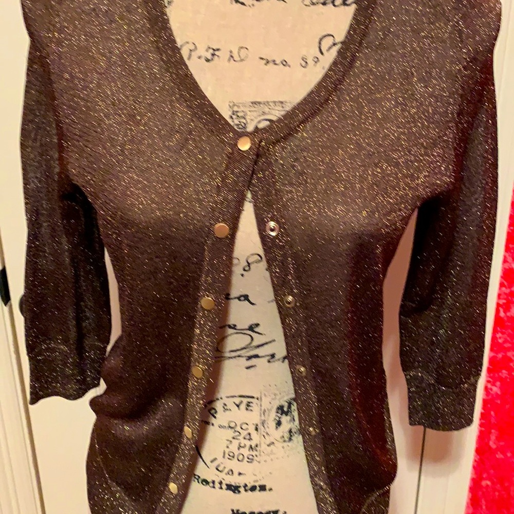 NWOT White House Black Market Metallic Sweater